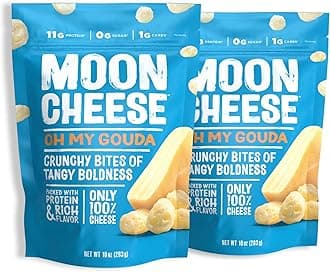 Moon Cheese Oh My Gouda Cheese Bites, 10 Ounce, 2-Pack, Crunchy, Packed With Protein & Calcium, Keto, Gluten Free