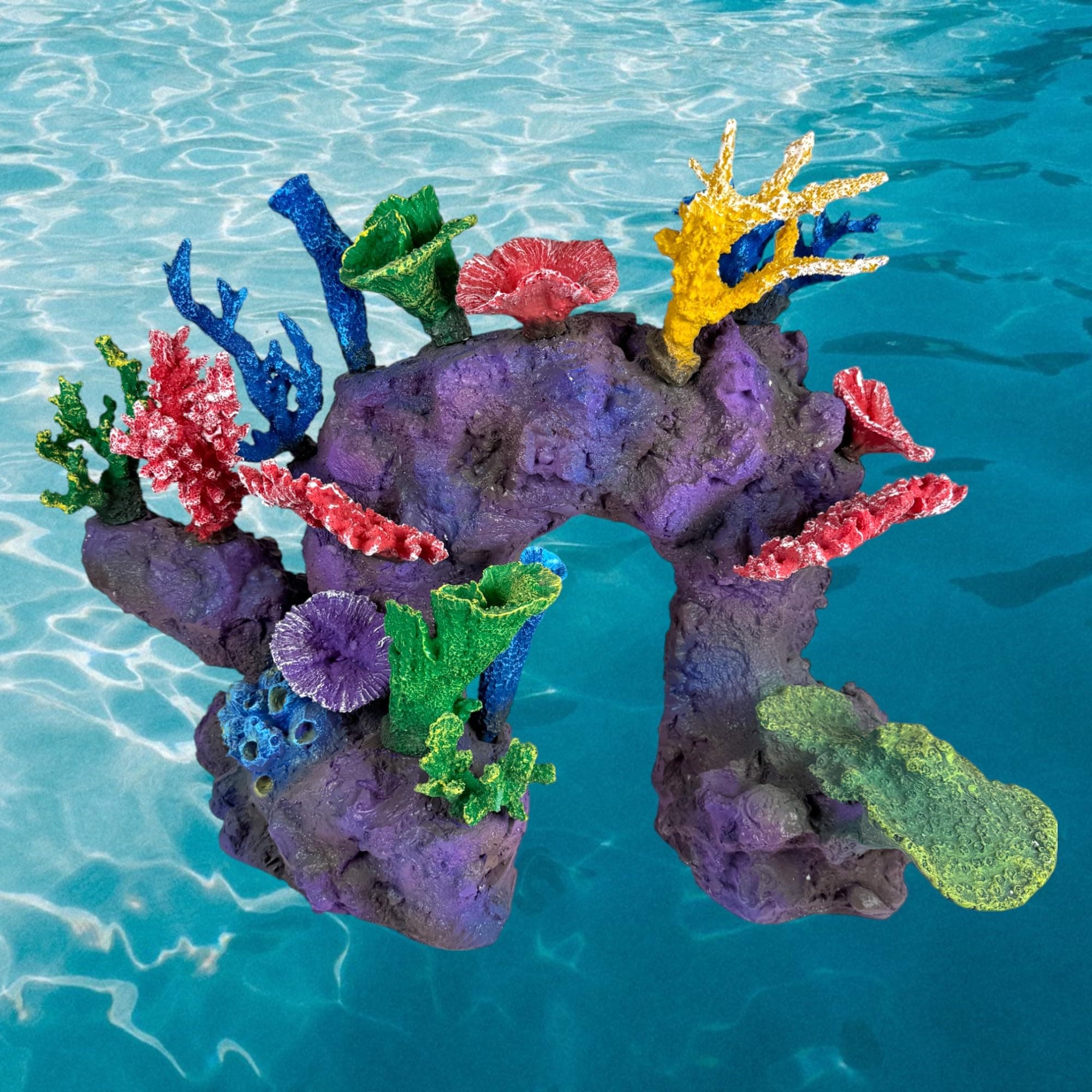 3G-DM046PNP Medium Artificial Coral Inserts Decor, Fake Coral Reef Decorations for Colorful Freshwater Fish Aquariums, Marine and Saltwater Fish Tanks