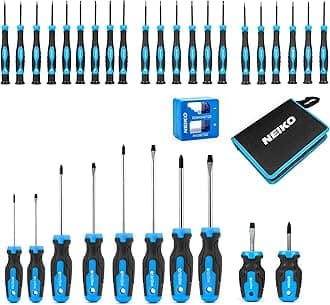 01379A Master Screwdriver Set, 32 Piece Magnetic Precision Screwdrivers, Phillips, Flathead, Slotted, and Torx Drivers, Includes Magnetizer and Demagnetizer, Small Magnetic Screwdrivers
