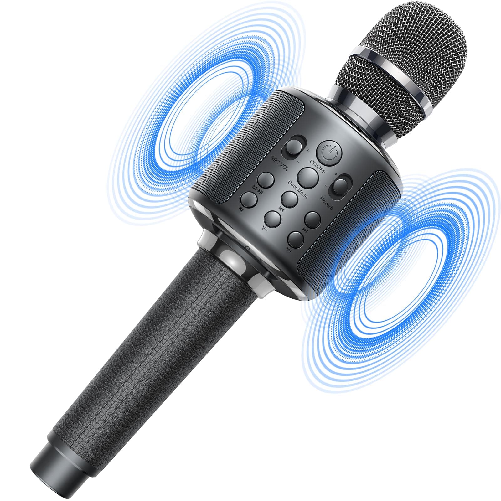 XZL Karaoke Microphone, GOODaaa Wireless Bluetooth Karaoke Microphone, 4-in-1 Portable Handheld Karaoke Mics Speaker Machine with Dual Sing for Kids and Adults Home Party Birthday