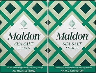 Salt, Sea Salt Flake, 8.5oz 240 g, Kosher/Natural/Unique Gourmet Pyramid Shape Salts Flake, Perfect for Wide Range of Dishes, Hand-Harvested for Four Generation (Packaging May vary) (Pack of 2)