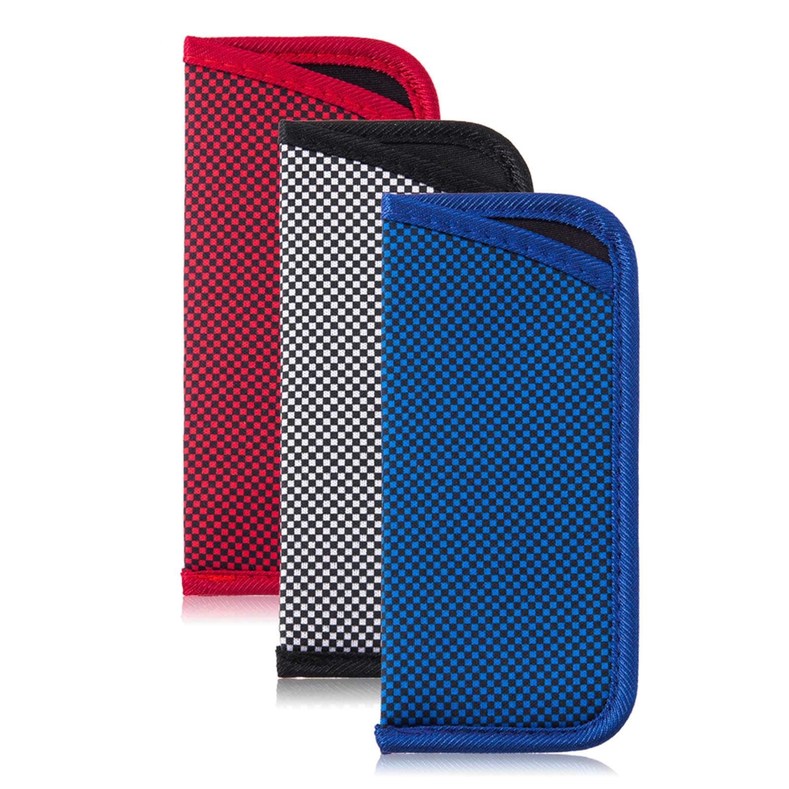TRIUMPH VISION 3 Pack Reading Glasses Pouch - Soft Eyeglasses Bag Portable Cloth Eyewear Case