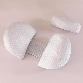SHANNA Pregnancy Pillow for Sleeping, Wedge Full Body Pillow Pregnancy Pillows, Maternity Pillow Support for Back, Hips, Legs for Pregnant Women, With Washable Cover (Cooling Grey)