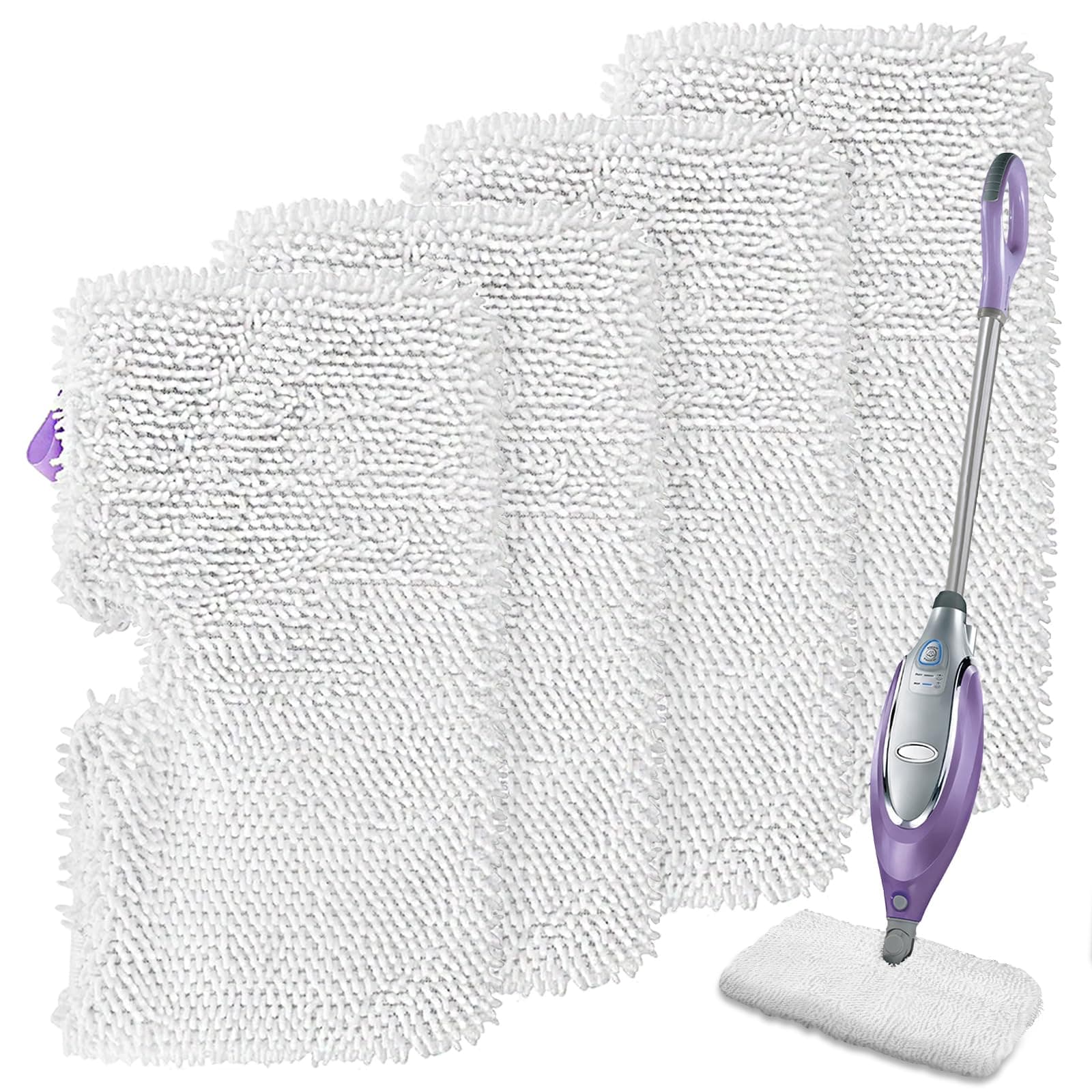Shark Steam Mop Replacement Pads, 4 Pack Steam Pocket Mop Pads Compatible with Shark S3500 Series, S3501, S3601, S3550, S3901, SE450, S3801CO, S3601D, S2901, S2902