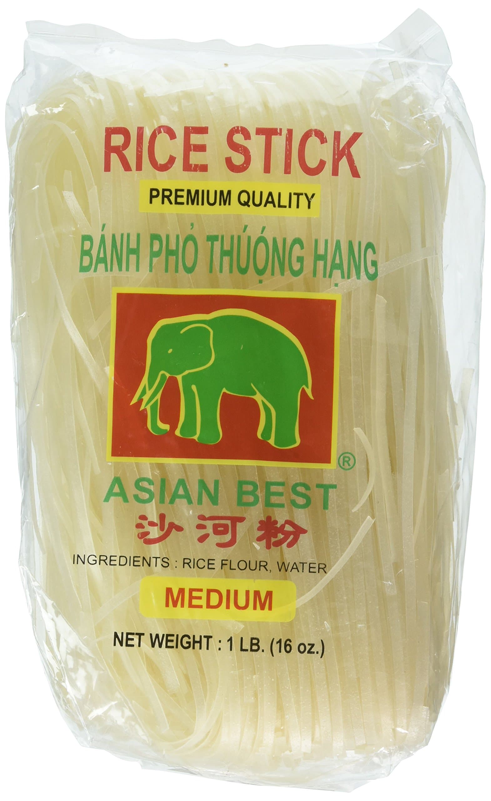 Premium Rice Stick Noodle Medium, 16oz (3 Pack)