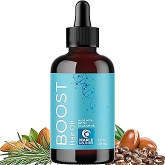 Volumizing Rosemary Hair Oil Serum - Moisturizing Scalp and Hair Oil for Men & Women Infused with Amla Black Castor Pumpkin Argan & Jojoba - Lightweight Hydrating Vegan & Color Safe (Herbal Scent)