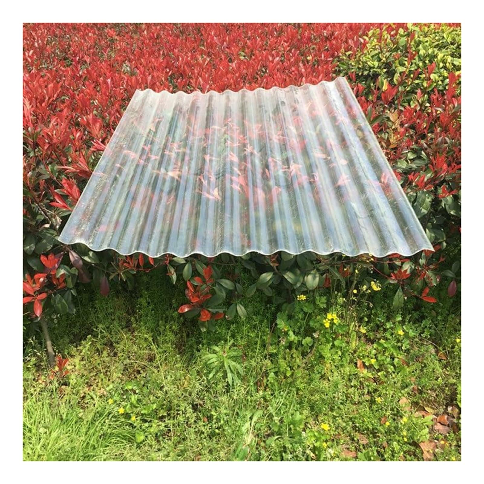 FRP Daylighting Panels,1mm Thick Corrugated Roofing Sheets,Clear Roof Sheet,UV Resistance Sheeting Corrugated Roof,Impact Resistance Roofing Tiles,for Greenhouses,Sheds(4pcs,0.9*1.4m/35*55in)