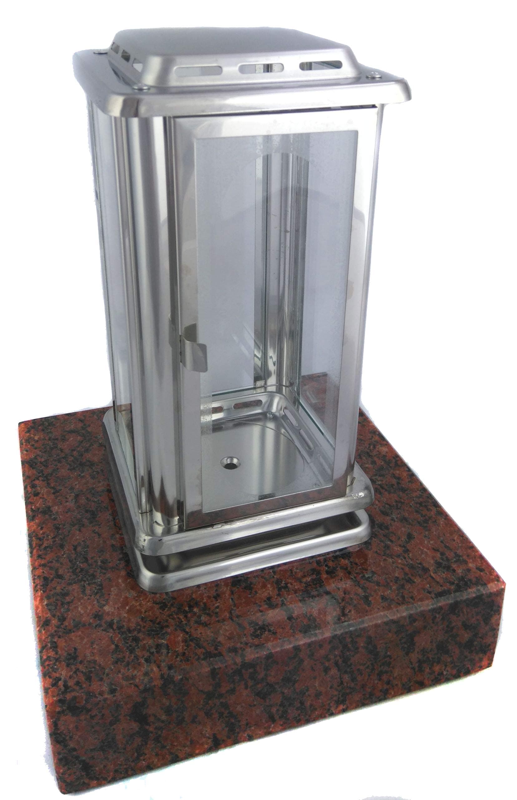 esigngrab Granite Grave Light Royal Stainless Steel with Granite Base Vanga/Oppmanna/Arke Lstorp/Lamp Carnation Red Grab K.A. Rangoria Grave Lantern