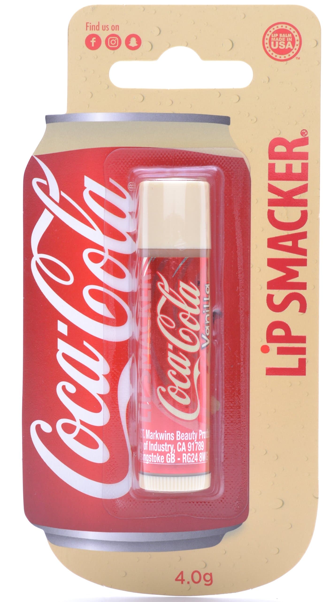 AUTHENTIC TASTE - This unique lip balm delivers the authentic taste of Coca-Cola Vanilla Coke while providing extended hydration to your lips: soothing moisture and lip refreshment in one
