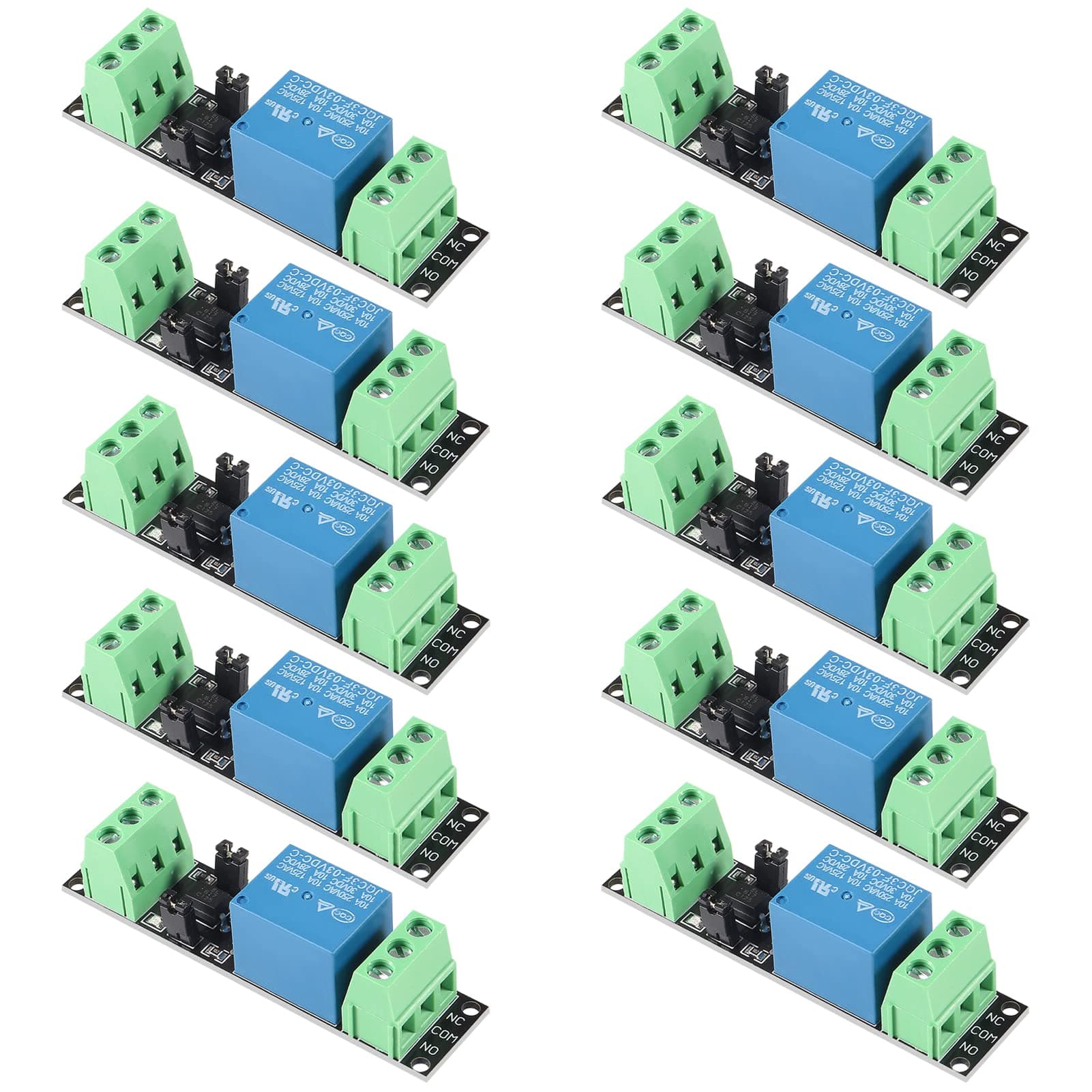 10Pcs 1 Channel DC 3V/3.3V Relay Power Switch Module with Optocoupler Relay Module Isolated Drive Control Board for IOT ESP8266 Microcontrollers Development Board 3v Logic Level Boards