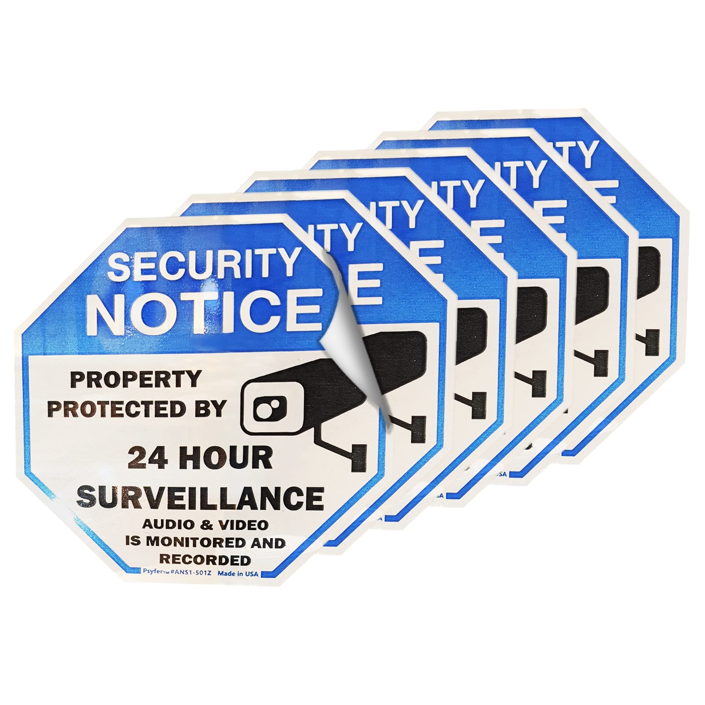 Psyfer® (Fade-Free) 6 Pack - 2⅝" UV Security Stickers [Made in USA]