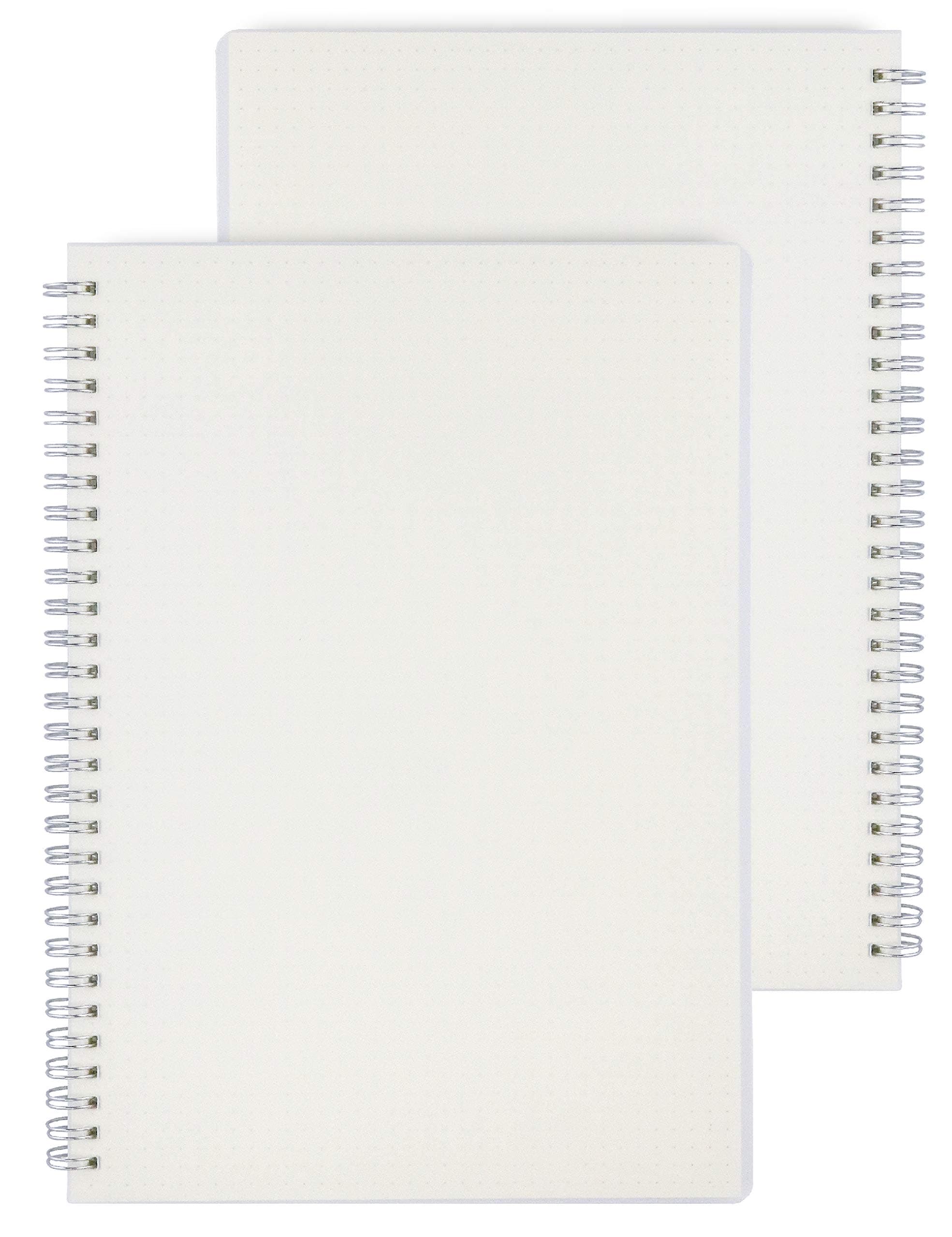 Miliko Transparent Hardcover A5 Size Wirebound/Spiral Notebook-2 Per Pack (Dot Grid ) by miliko Unknown Binding