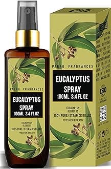 Parag Fragrances Essential Oil Room Spray Perfume For 24 Hours Freshness & Fragrance at Home/Spreading Positive Energy, Best For Relaxation, Air Freshener / 100ml (Eucalyptus)
