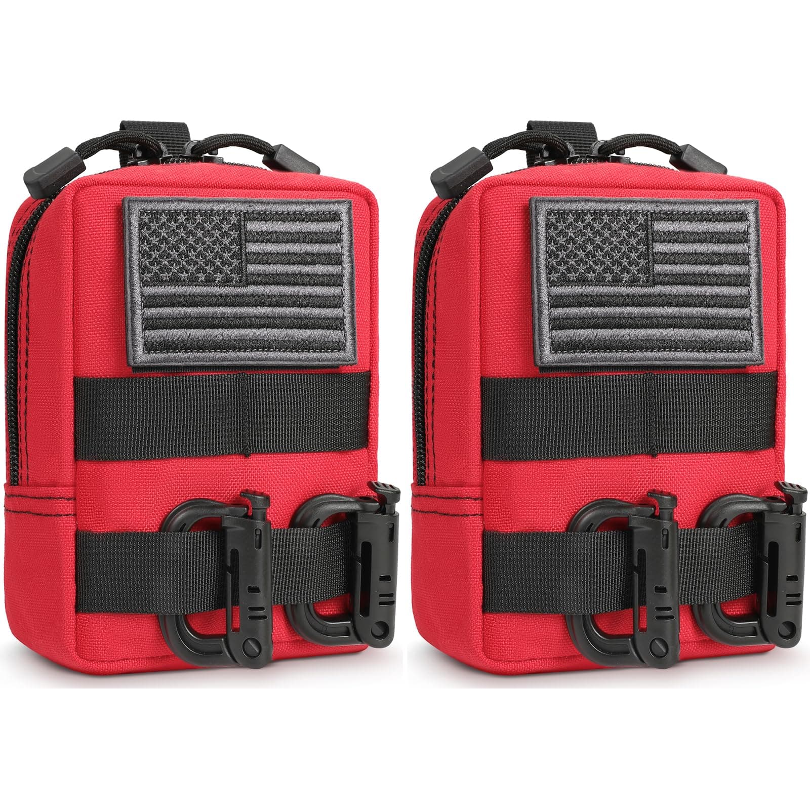 2 Pack Molle Pouches - Tactical Compact Water-Resistant EDC Pouch Bag Small Utility Pouch