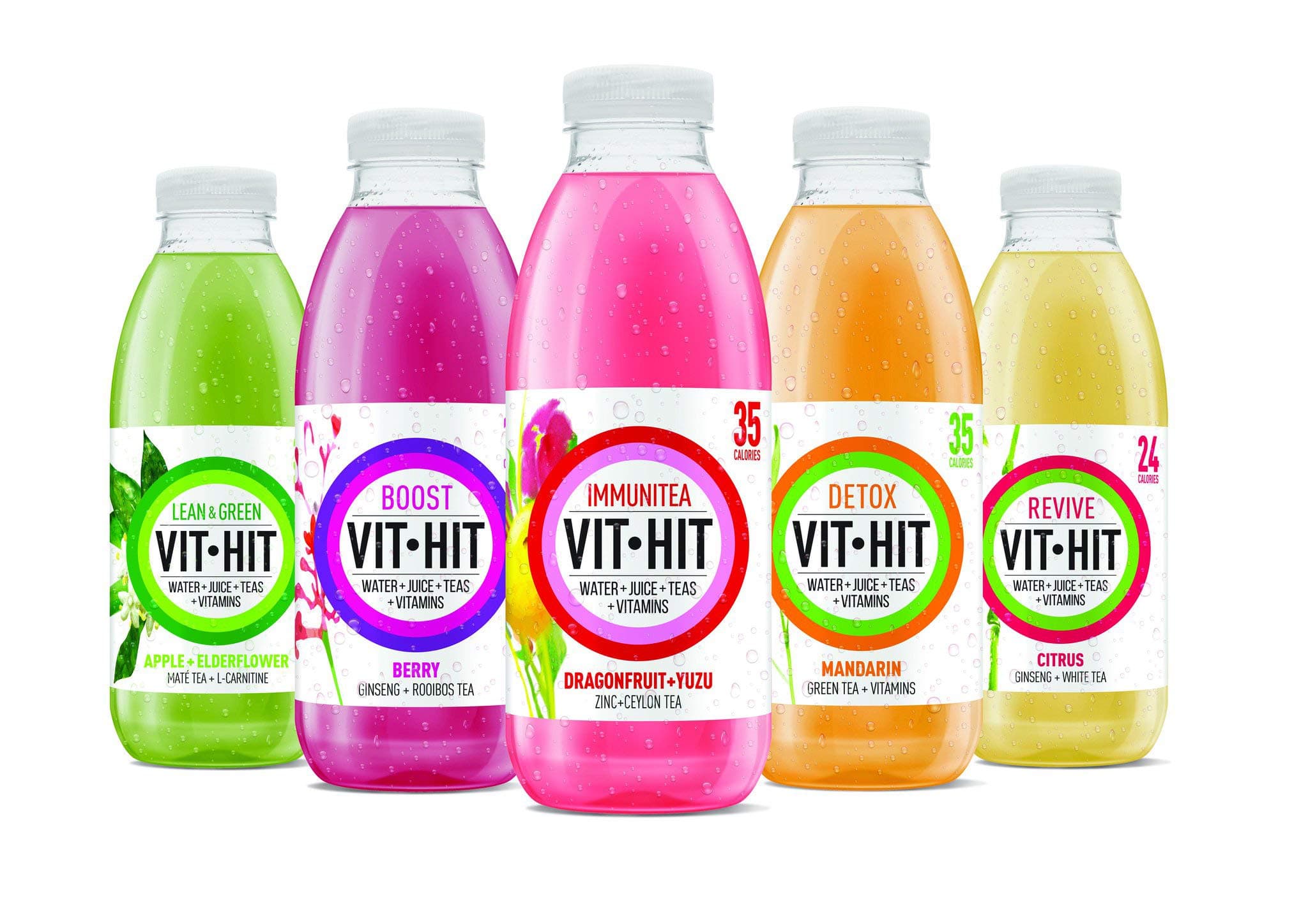 VIT HIT Drink 6/12 x 500ml Energy Boost Detox Immunitea Lean & Green Perform (Perform - Mango & Passionfruit, 6 x 500ml)