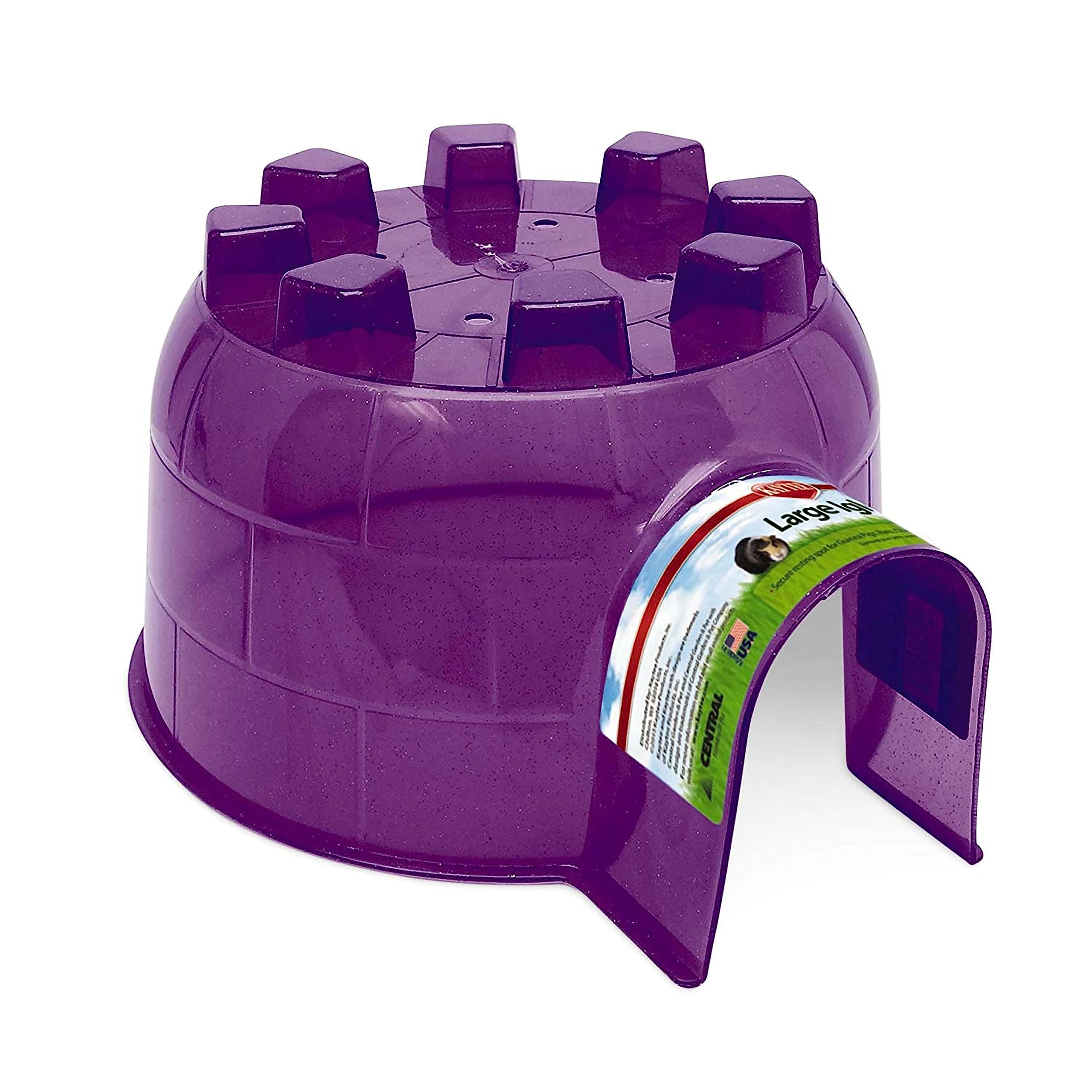 Kaytee Large Pet Igloo, Hideout, House, Nest, for Dwarf Rabbits, Ferrets, Chinchillas, Guinea Pigs (Colour May Vary)