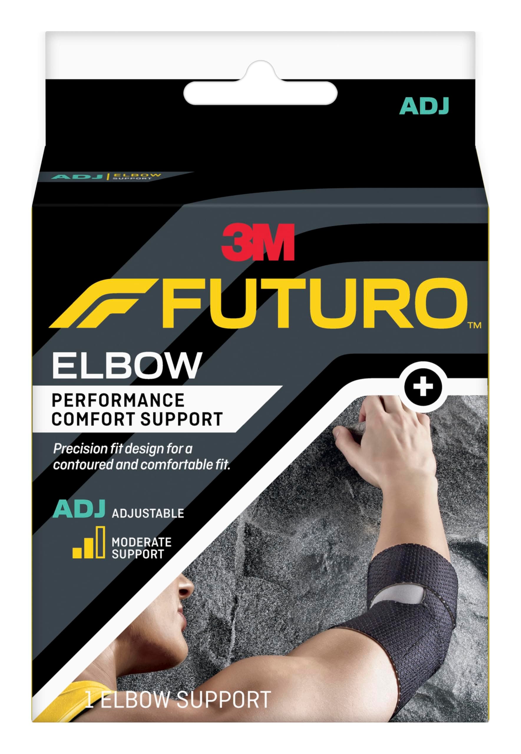 Performance Comfort Elbow Support, Moderate Support Design Offers Customizable Levels of Compression and Support, Adjustable