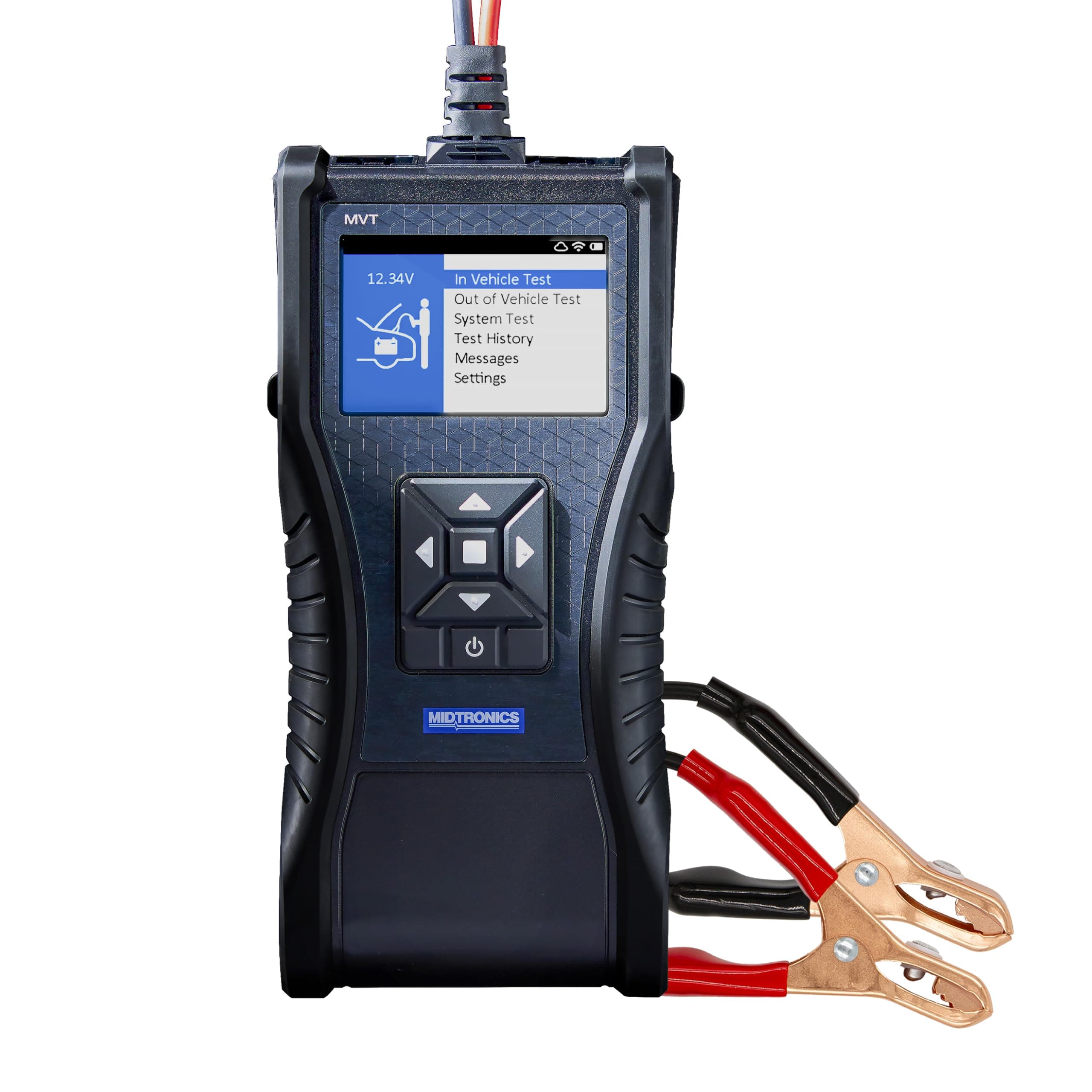 Midtronics MVT-100 Handheld Battery Tester, MDX-AI Powered, Fast & Accurate Diagnostics for 6V/12V Automotive, Marine, Power Sports, Heavy Duty Batteries, Rechargeable