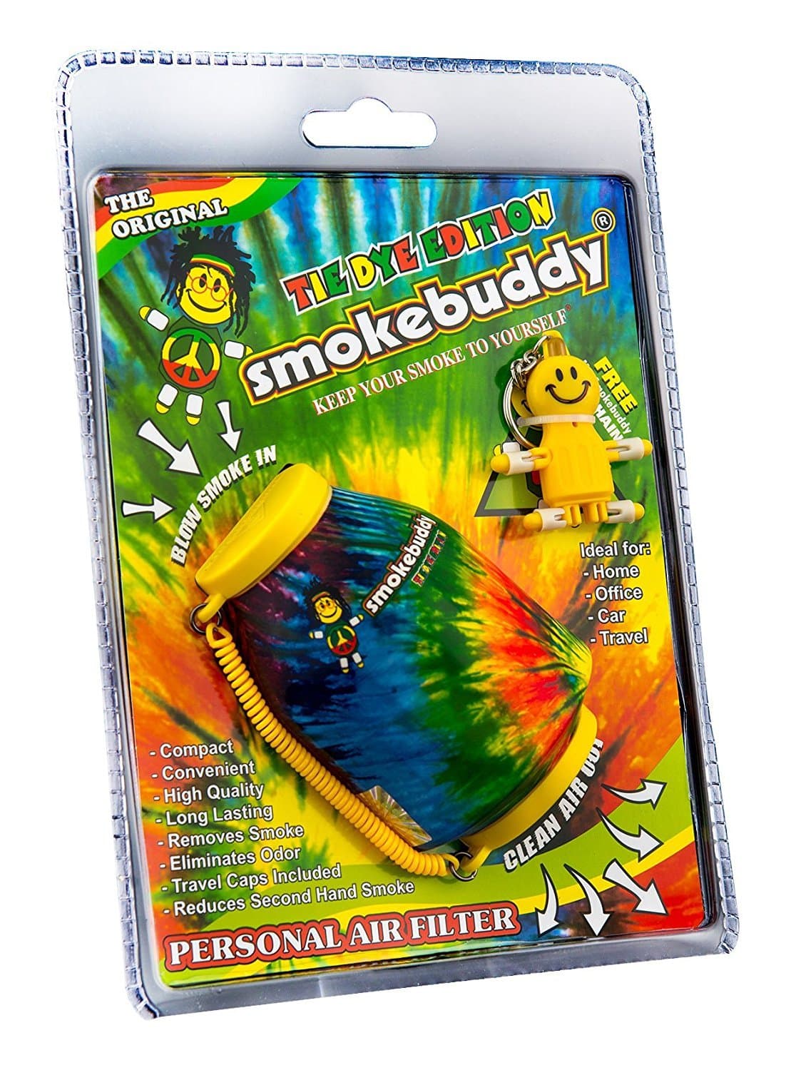 Smokebuddy Smoke Buddy Original Tie Die Yellow/Orange Assorted Personal Air Filter