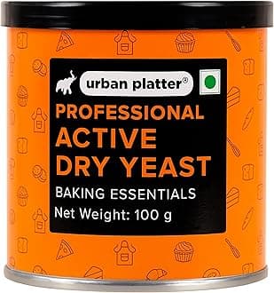 Urban Platter Active Dry Yeast | 3.53 Oz (100g) | Fast Rising Yeast for Baking Bread, Pizza, Cakes & Dough | Professional Grade & Gluten Free | No Preservatives | Ideal for Home & Commercial Use