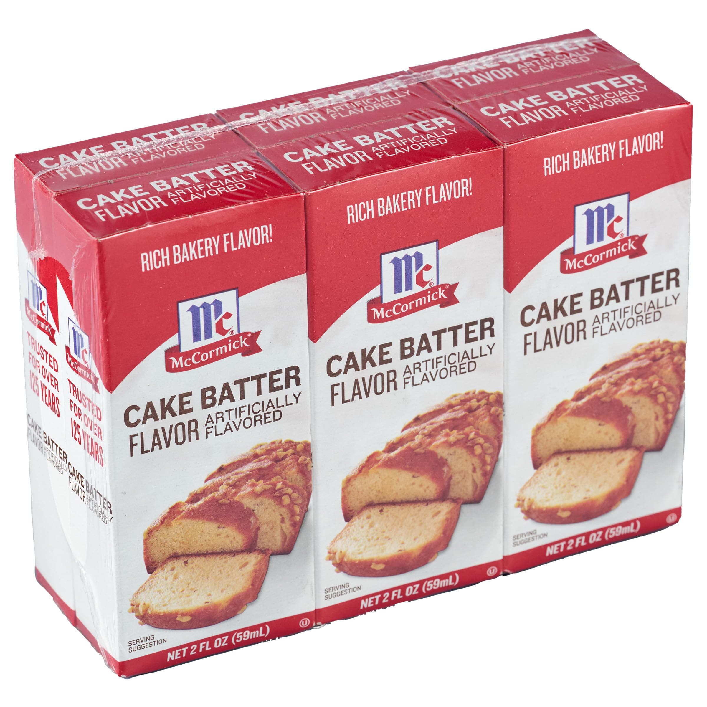 McCormick Cake Batter Flavor, 2 fl oz (Pack of 6)