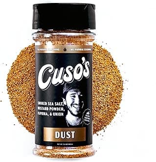 Cuso's Dust BBQ Seasoning Rub - Steak Seasoning for Smoking, Grill. & Marinade - Spices for Steaks, Meat, Pork, Chicken, & Veggies - 1 Count BBQ Rubs - 5 oz bottle