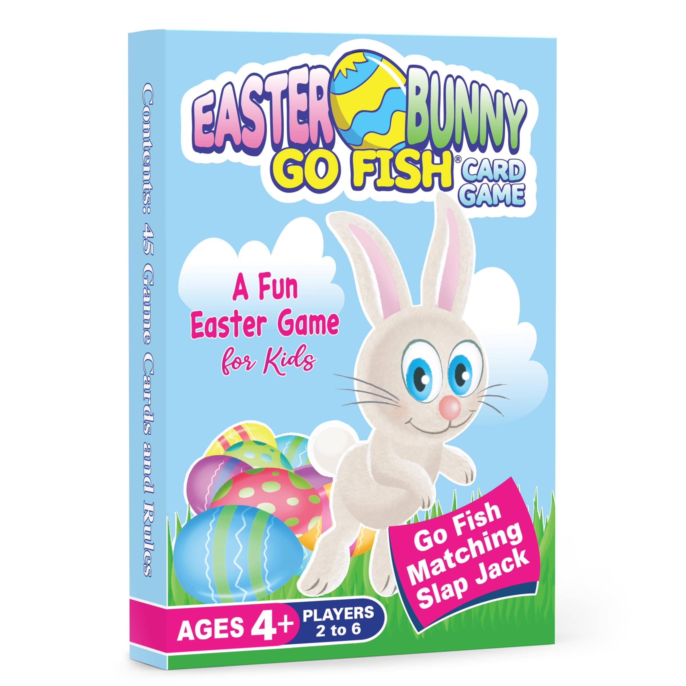 Arizona GameCo Easter Bunny Go Fish Card Game for Kids Ages 4-8, 3-in-1 Easter Card Games for Kids in One Deck with Go Fish, Old Maid & Slap Jack, Easter Basket Stuffer, Easter Gifts for Kids