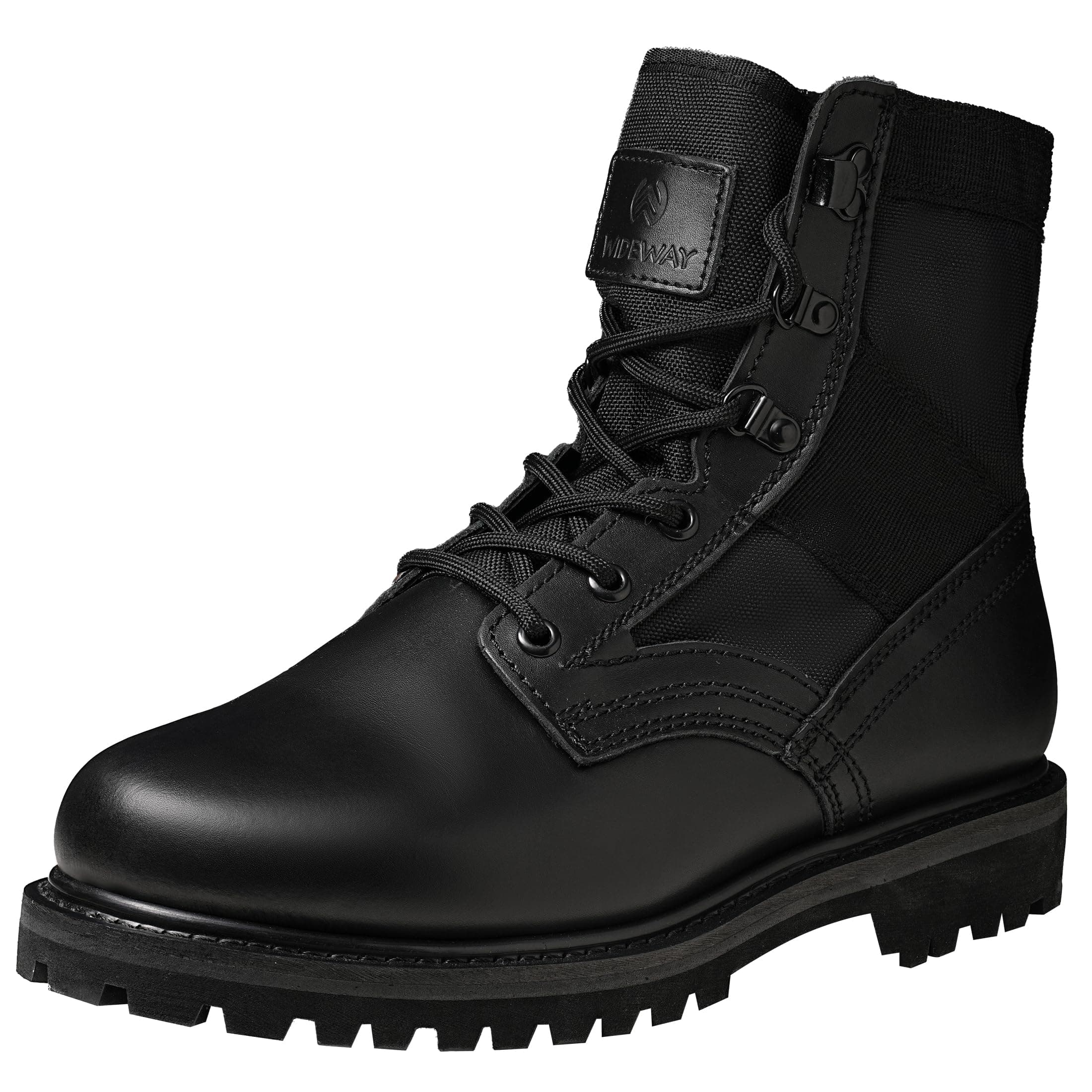 Combat Boots Men, 8" Lightweight Military Jungle Boots, Breathable Tactical Work Boot With Side Zip for Security, Patrol and Daily Wear（6-8inch）