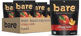 Bare Baked Crunchy, Apples Fuji & Reds, 3.4 Ounce (Pack of 6)