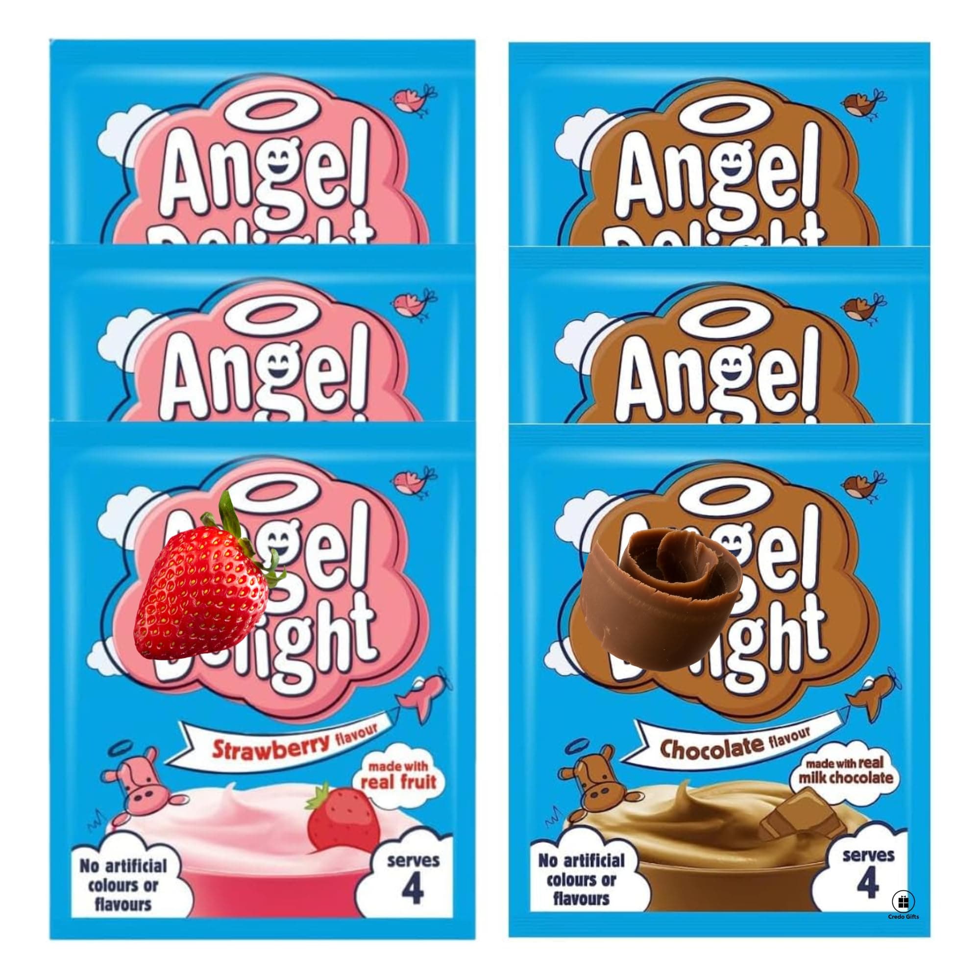 Dessert Mix Bundle with Angel Delight Strawberry 59g x3 Pack and Chocolate Angel Delight 59g x3 Pack (6 Pack)