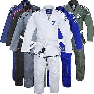Brazilian Jiu Jitsu Gi BJJ Gi for Men Grappling gi Uniform Kimonos Ultra Light, Preshrunk, with White Belt