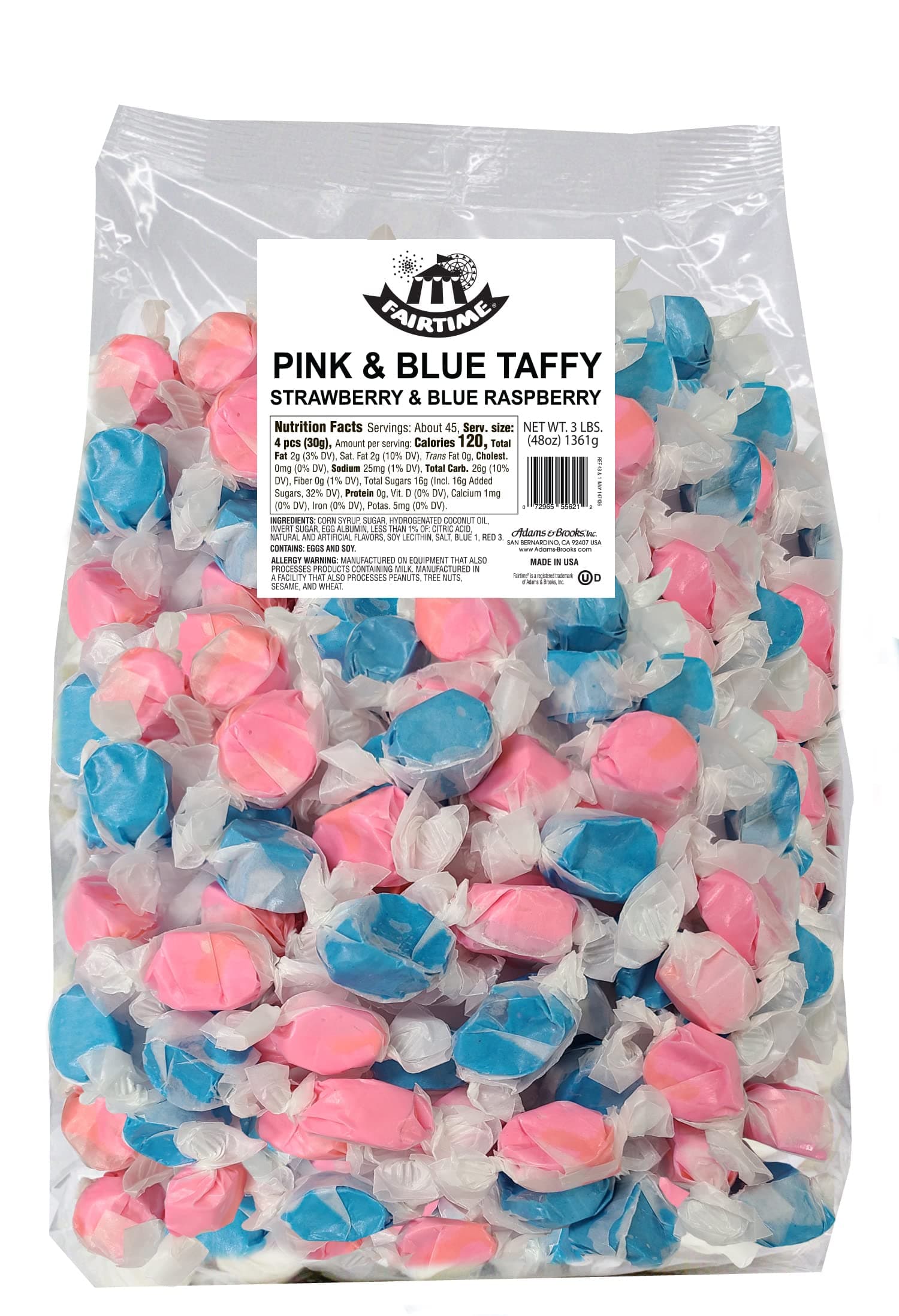 Fairtime Blue and Pink Taffy 3 Pounds