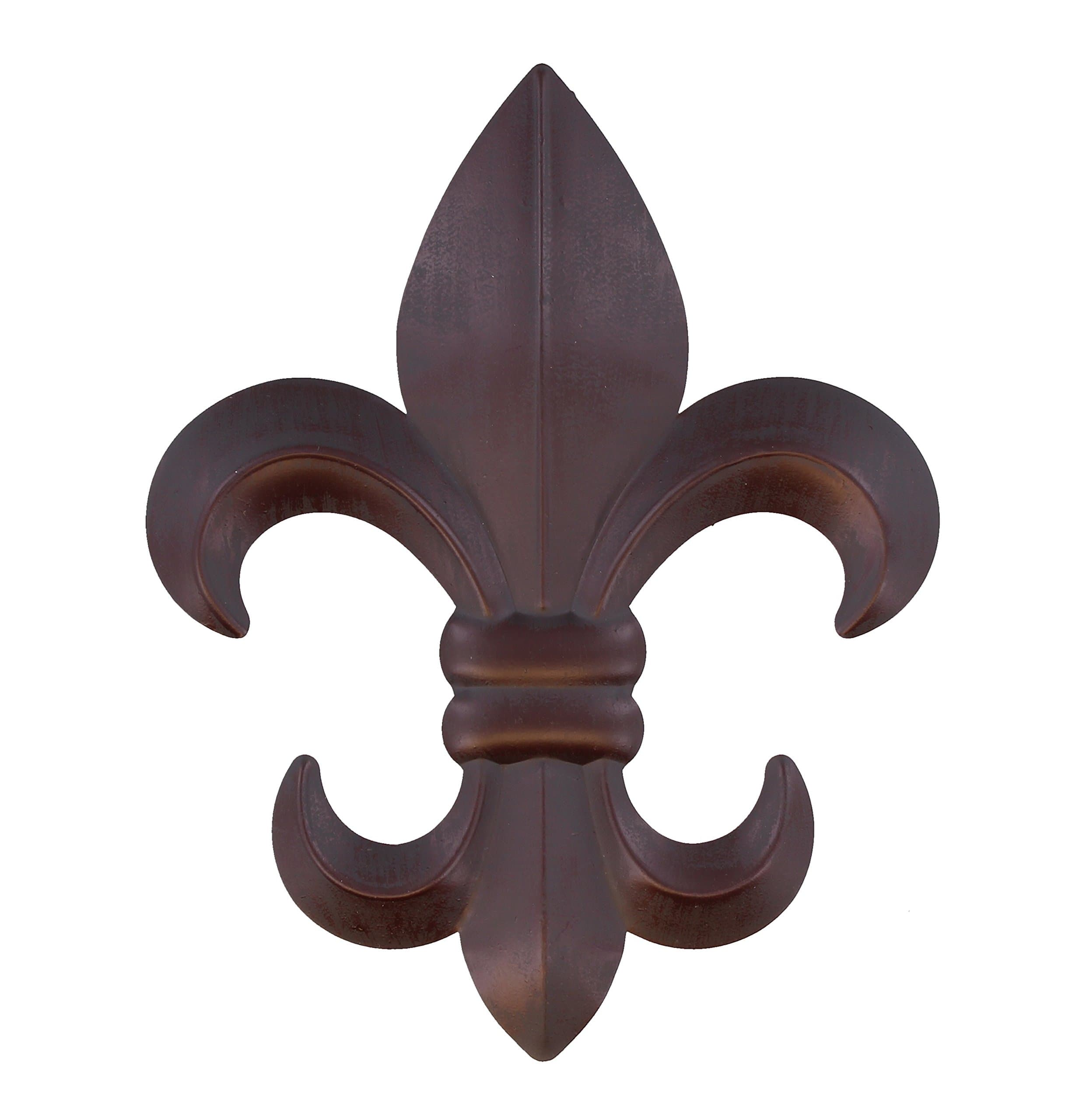 10" Metal Fleur De Lis Wall Plaque / Art with hanger - Rustic Creole Decor