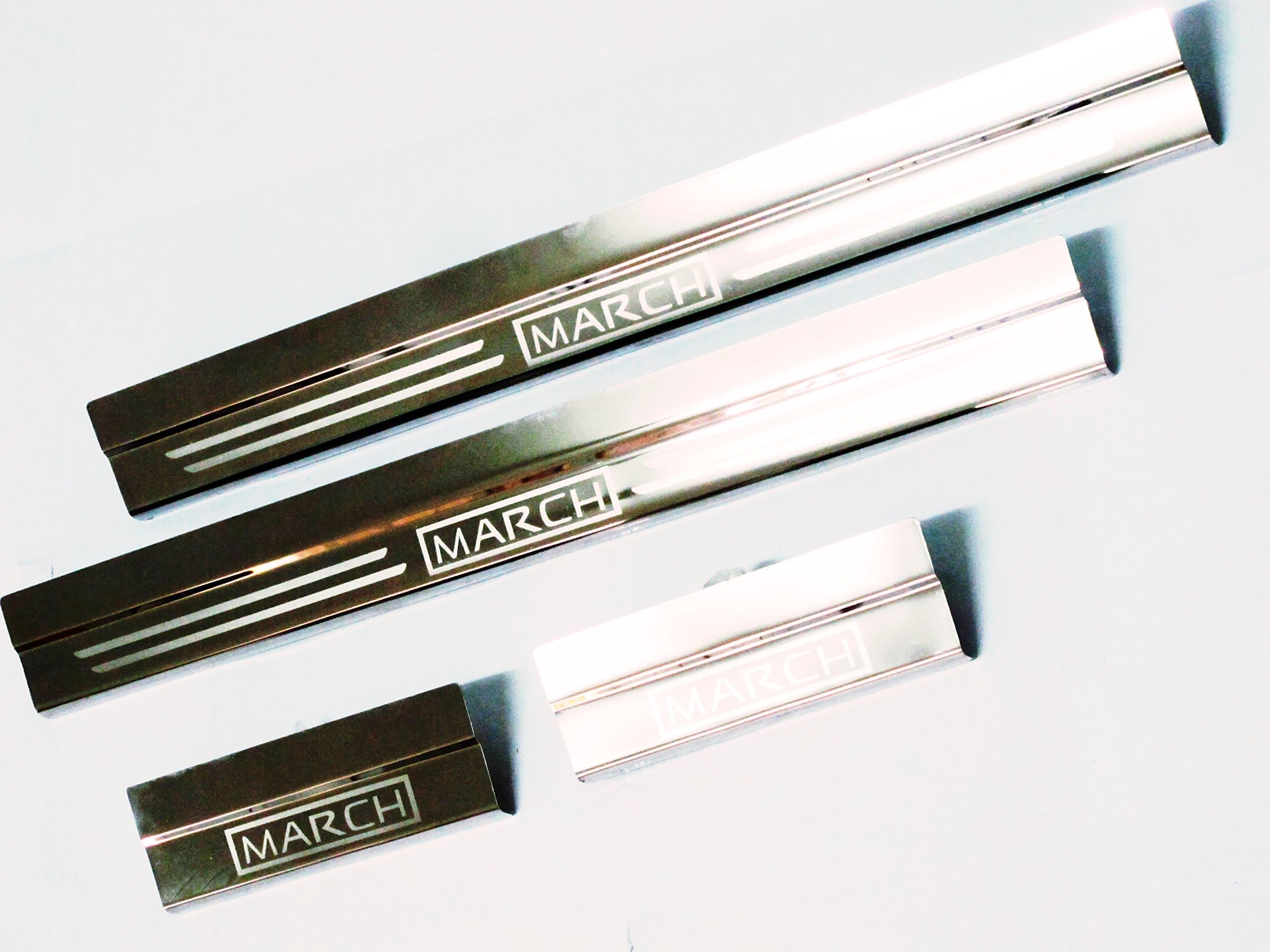 4doors Sills Scuff Step Plate Panel Stainless Steel Fits Nissan March Micra 2010+