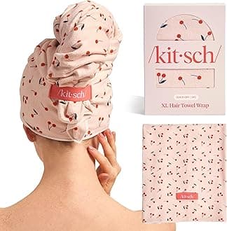 Kitsch Plush Microfiber Hair Towel Wrap for Women – Ultra Absorbent Microfiber Bath Towels for Wet, Curly, Long or Short Hair – Anti-Frizz Hair Wrap, Great Hair Care Gifts for Women