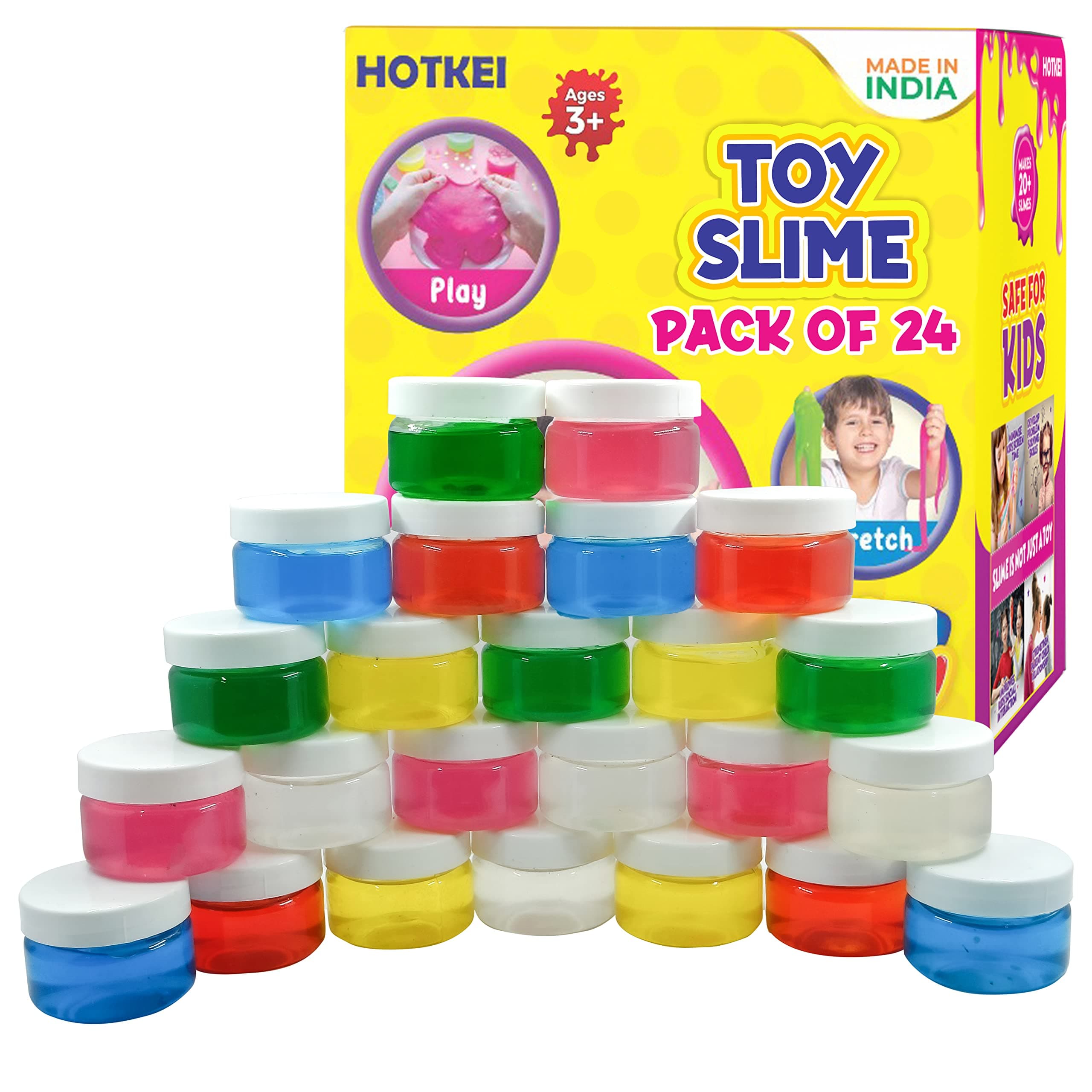 HOTKEI (Pack Of 24 Slime) Multicolor Fruit Scented Diy Magic Toy Slimy Slime Clay Gel Jelly Putty Set Kit Toys For Boys Girls Kids Slime – 50 Gm