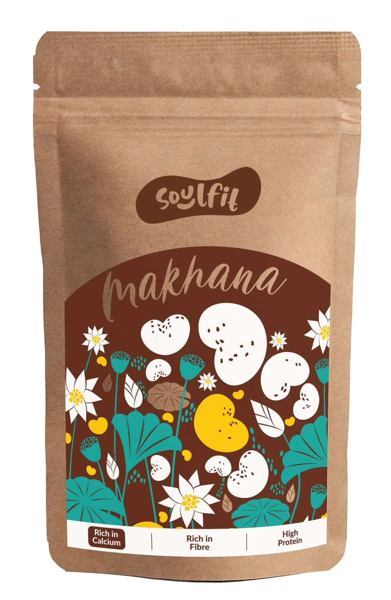 Soulfit Foxnuts | Raw Phool Makhana Seed Healthy Tasty Puffed Kernel | Lotus Seeds (200g)