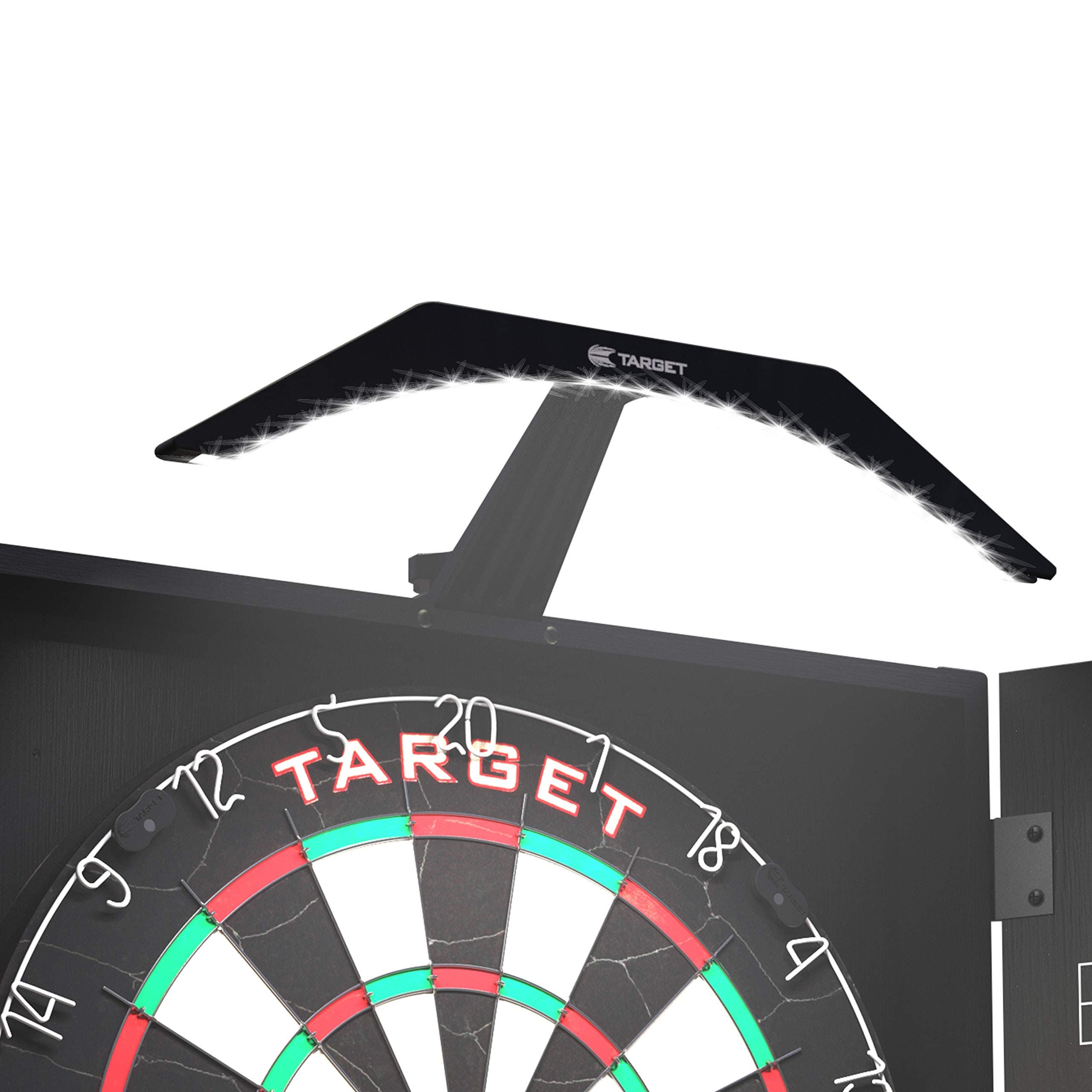 Target Darts Arc Dartboard Cabinet Lighting System | Easy To Set Up Bright LED Dartboard Light Securely Fits Above All Dart Board Cabinets | Professional Darts Accessories