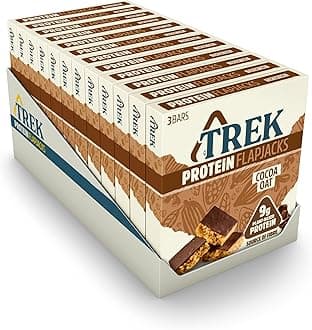 JB's Trek Cocoa Chocolate Flavour Topped Oat Protein Flapjacks, 150 g, Pack of 12