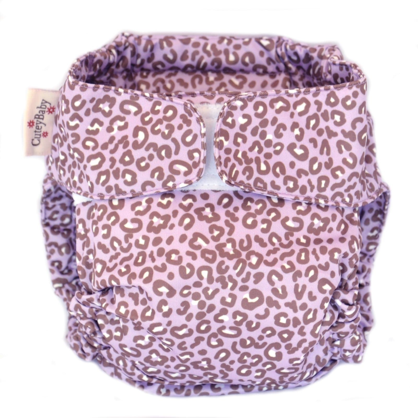 All-in-One Washable Diaper, Purple Cheetah