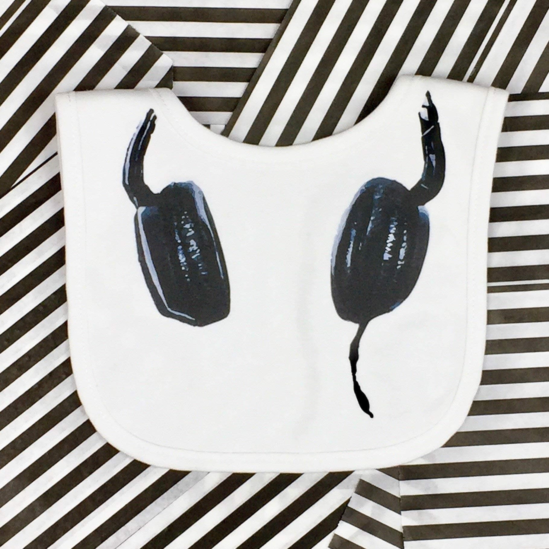 DJ Headphones Baby Bib