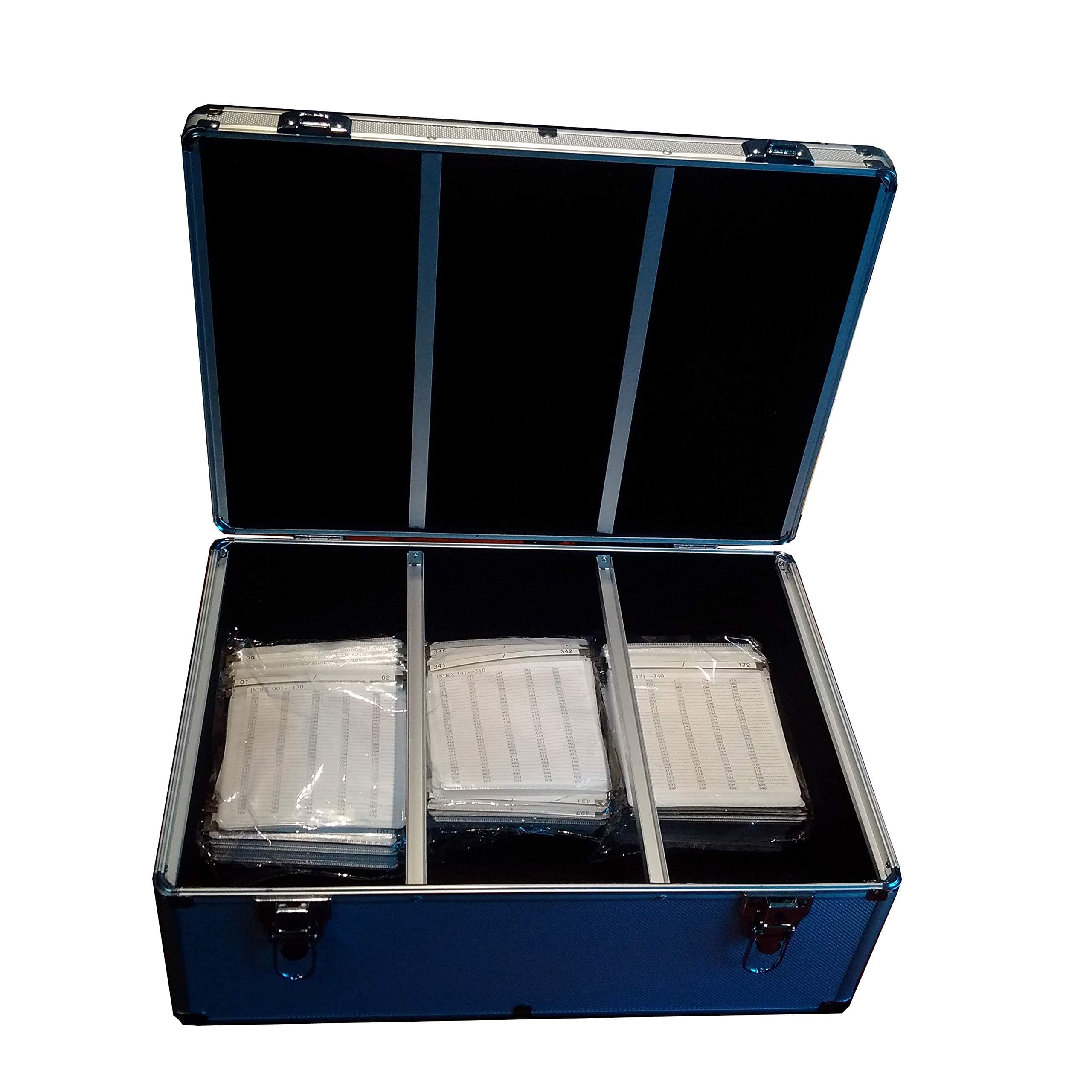 MegaDisc Silver 510 CD DVD Blu-Ray Aluminum Like Storage Case Box with Hanger Sleeves