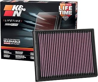 High-Flow Original Lifetime Engine Air Filter: Increase Power: Premium, Washable: Compatible with 2015-2024 Ford/Volkswagen: Endeavour, Everest, Ranger, Ranger Raptor, Amarok, 33-3086