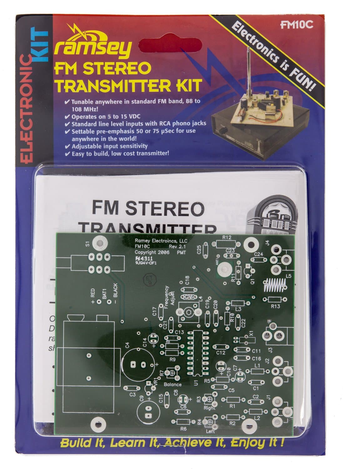Ramsey FM10C - FM Stereo Transmitter Kit (Soldering/Asse​mbly Required)