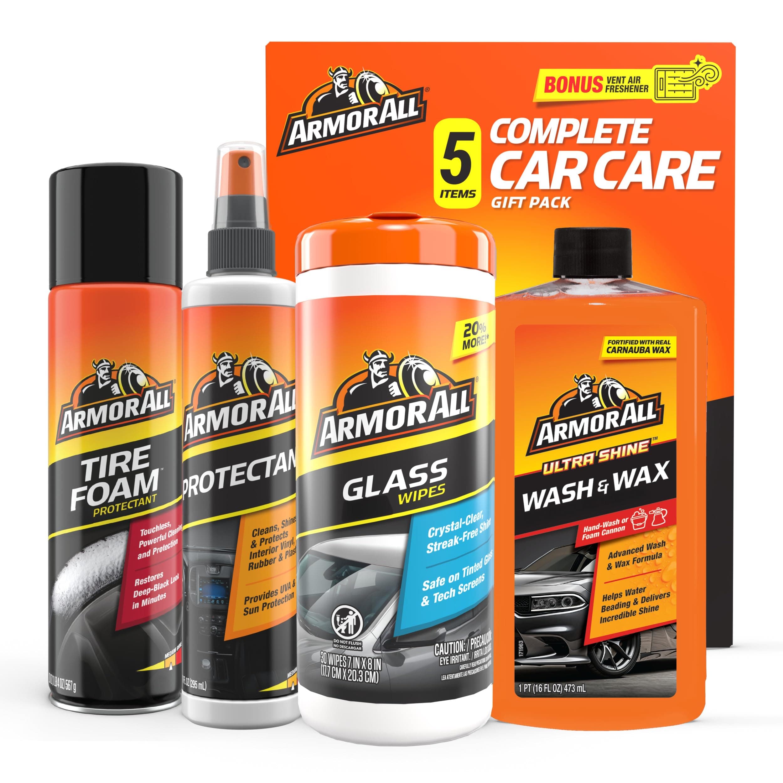 4 Piece Complete Car Care Kit ارمورال طقم العناية بالسيارات المتكامل 4 قطع, Multicolor, Car Care Kit, 13703C