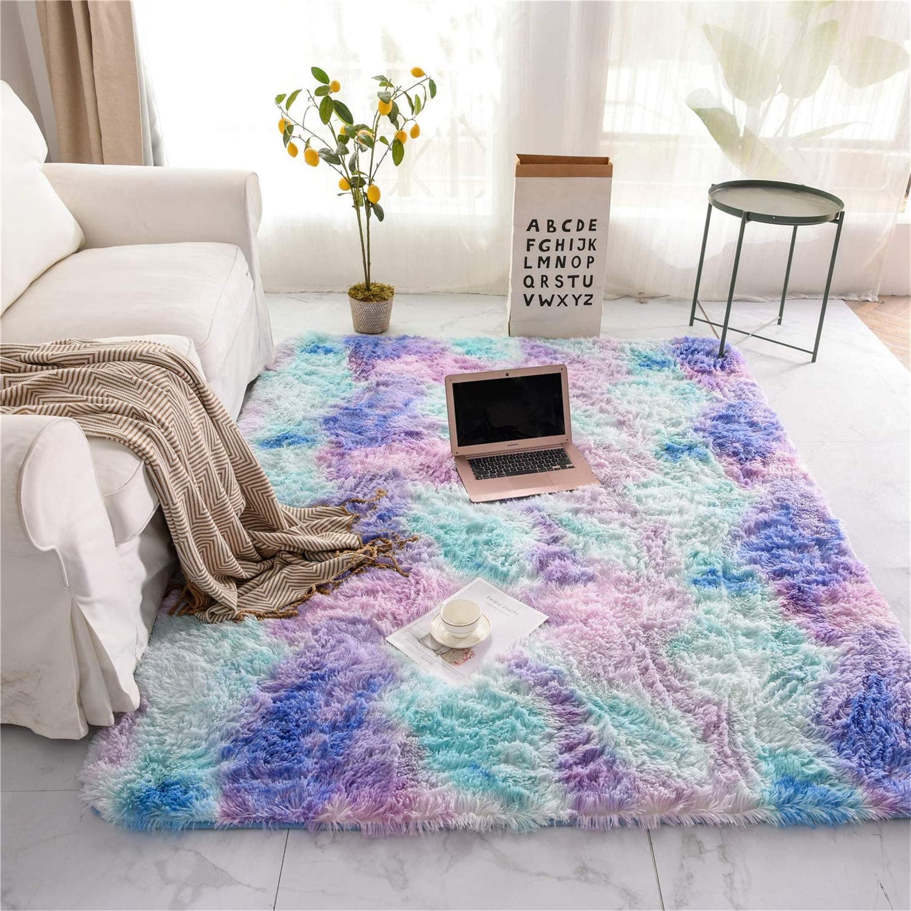 Fluffy Faux Fur Area Rug