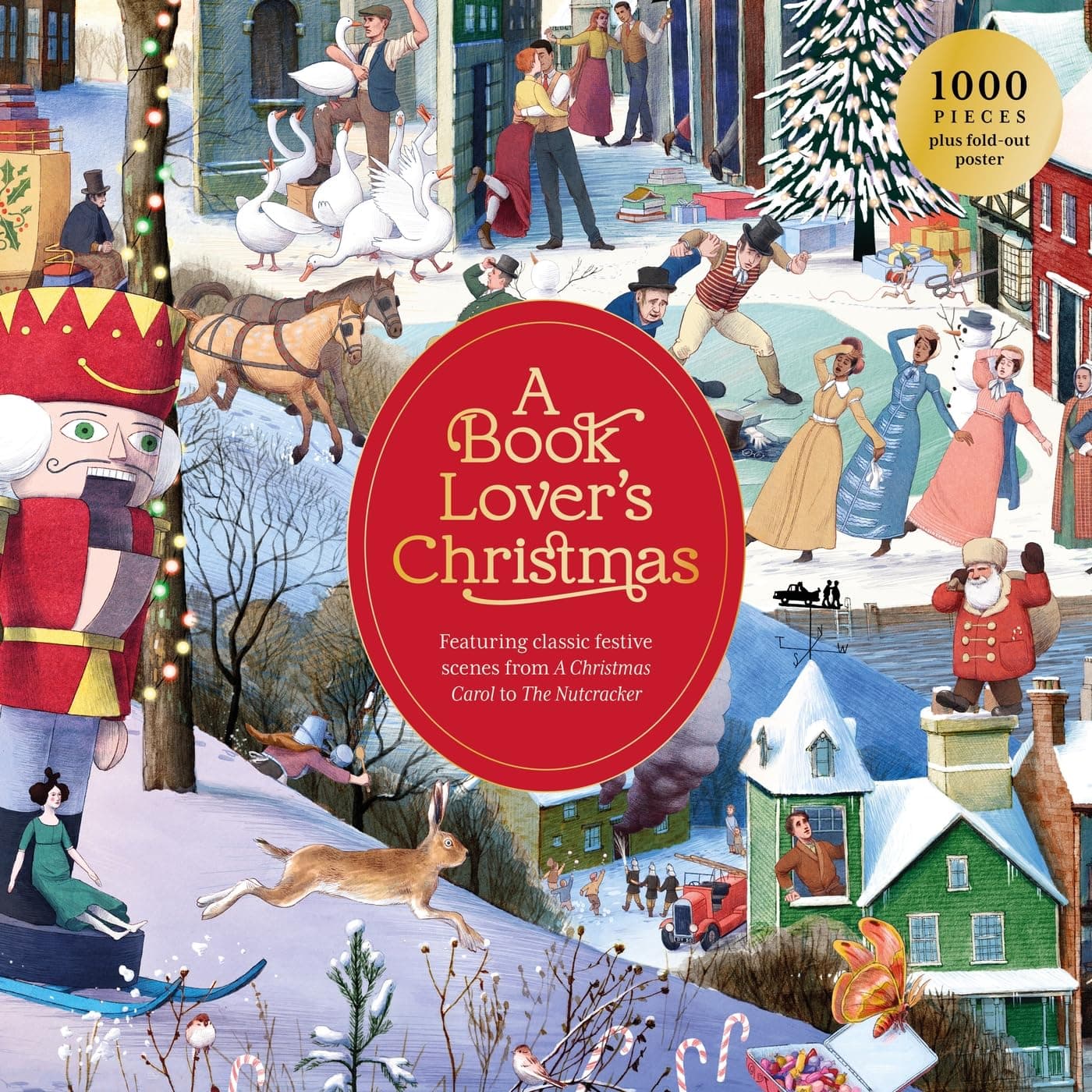 A Book Lover's Christmas: A 1000-piece jigsaw puzzle