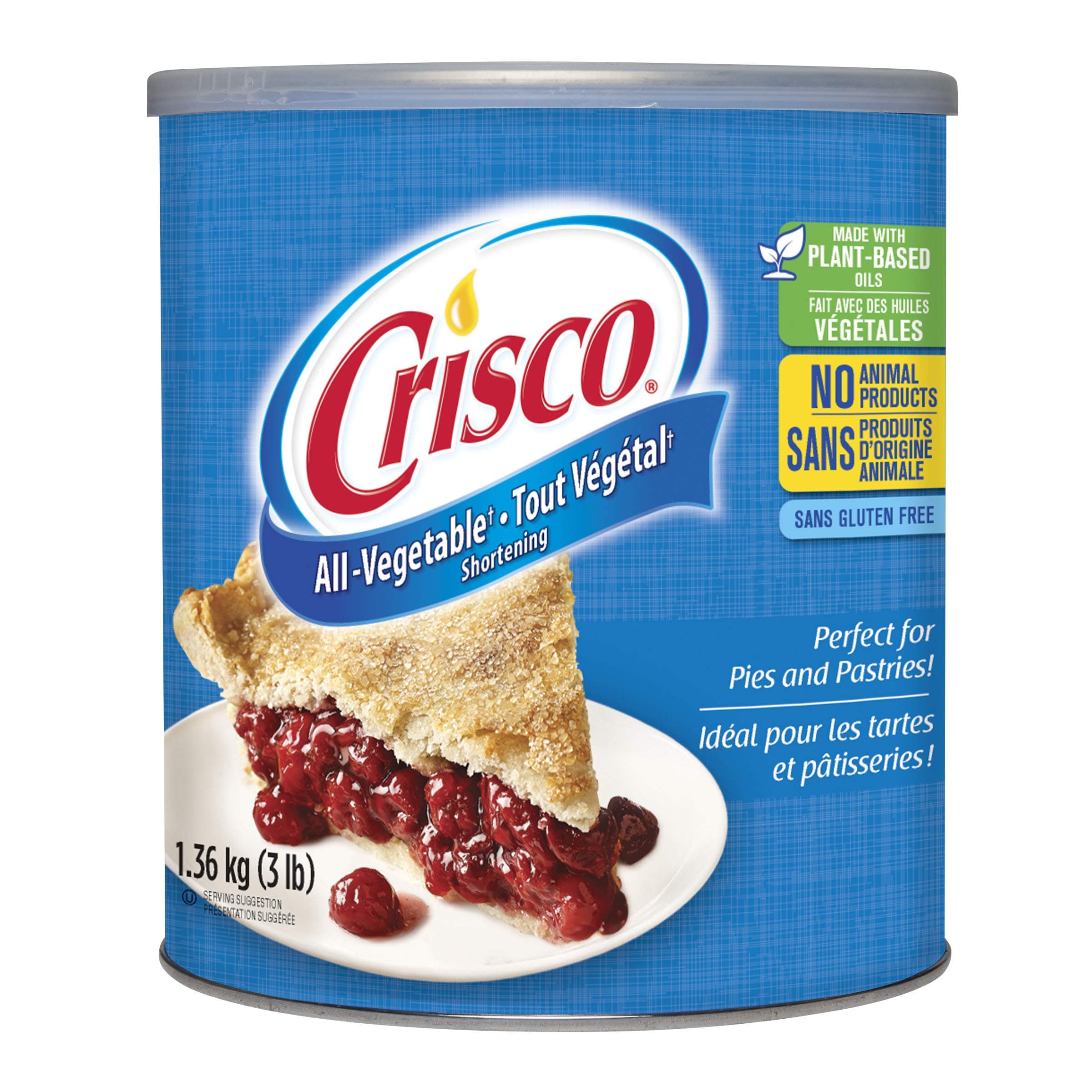 Crisco All-Vegetable Shortening 1.36kg/3lbs.