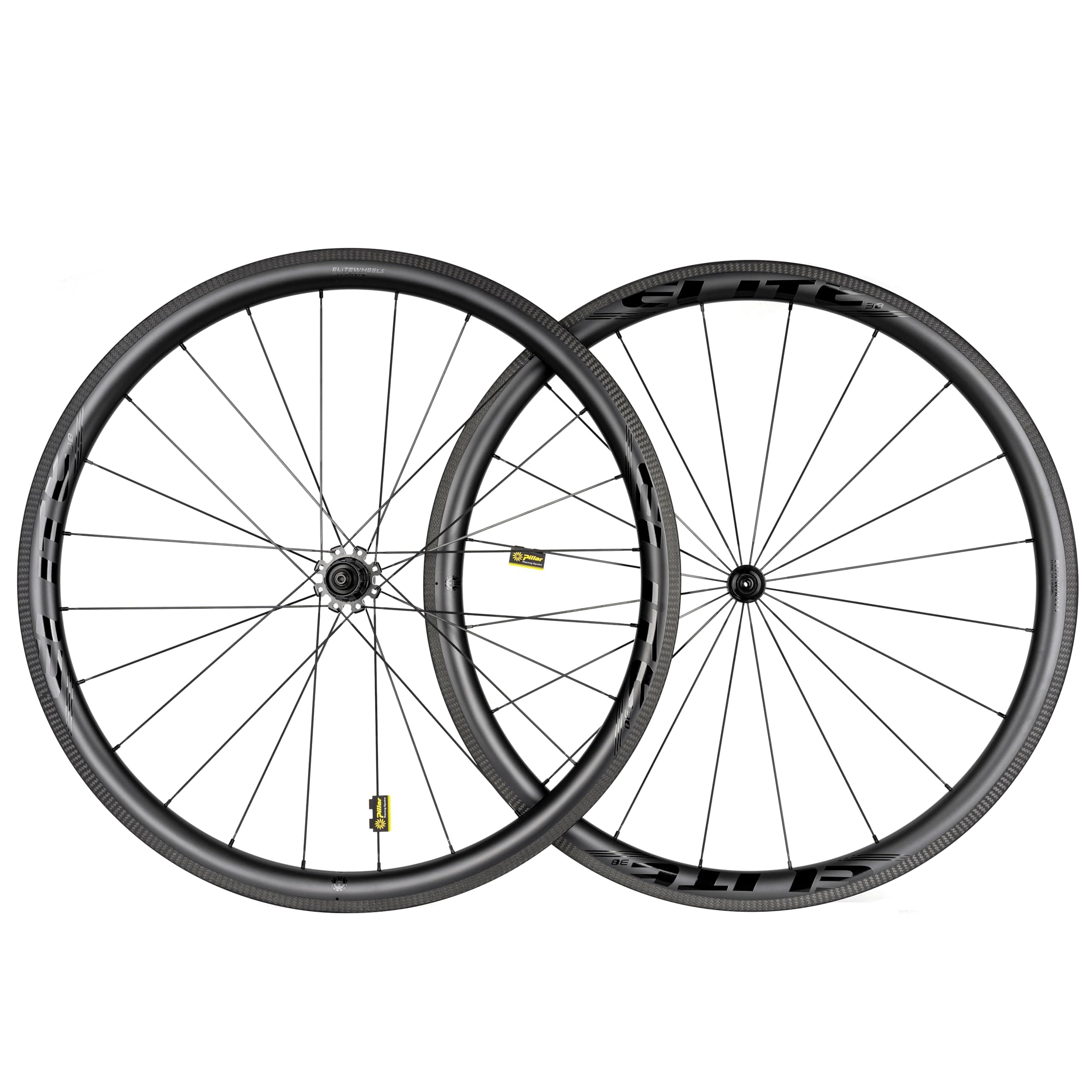 ELITEWHEELS ロードバイク カーボンホイール 700c クリンチャー 30/38/50/55/60/82mm カーボンホイールセット チューブレスレディサイクリングホイール U字型。