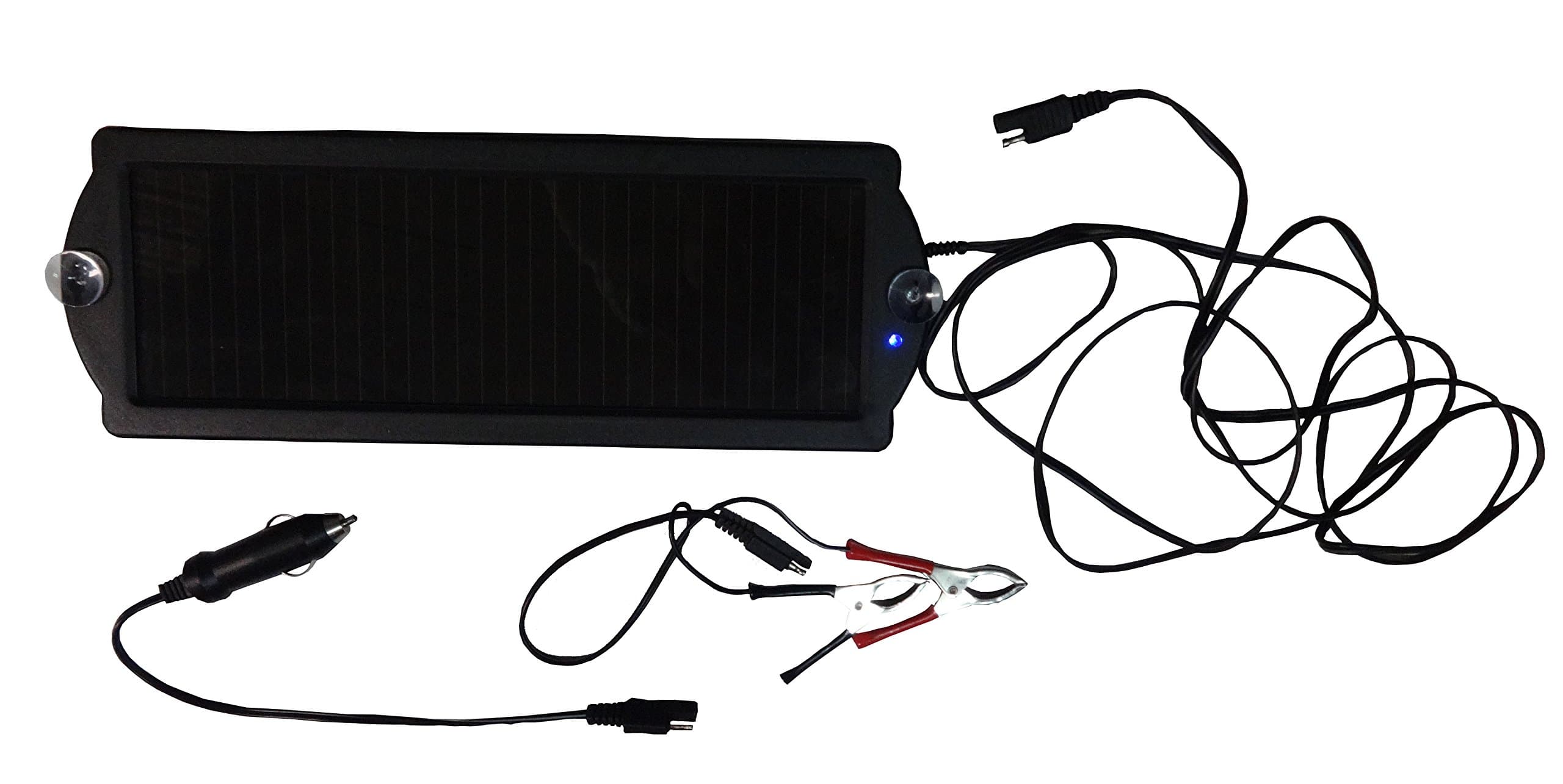 Thunderbolt Solar Battery Charger 1.5 Watt 12v Amorphous Crystal